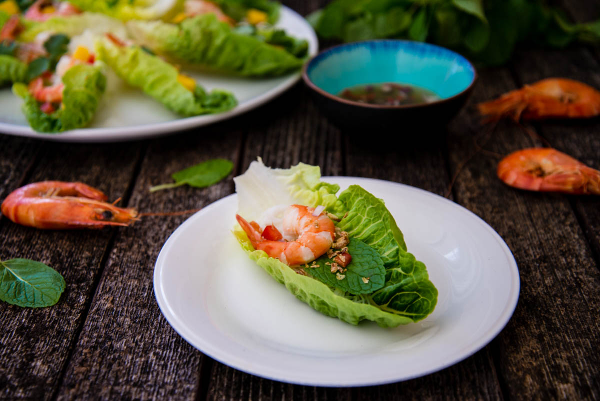 Thai Prawn Lettuce Cups