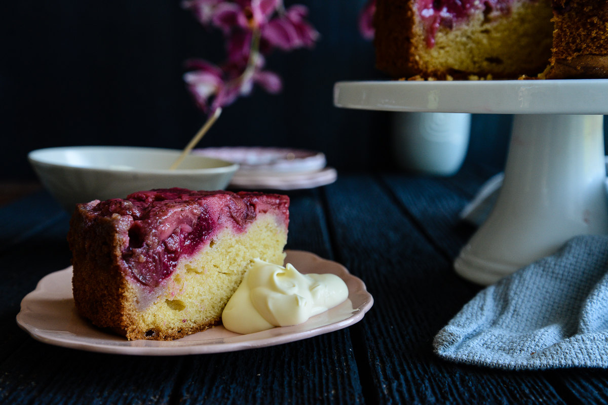 strawberry rhubarb cake