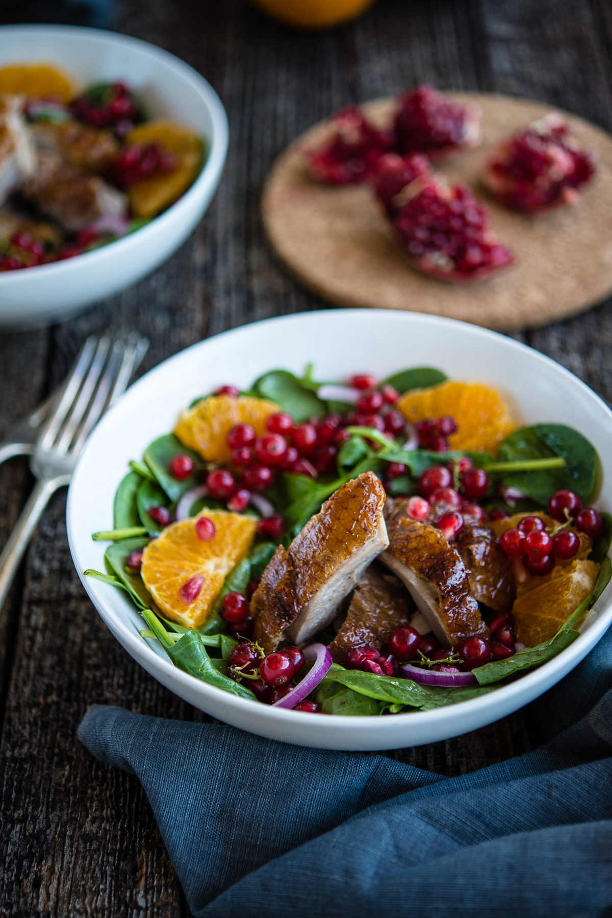 Duck, Orange and Pomegranate Salad