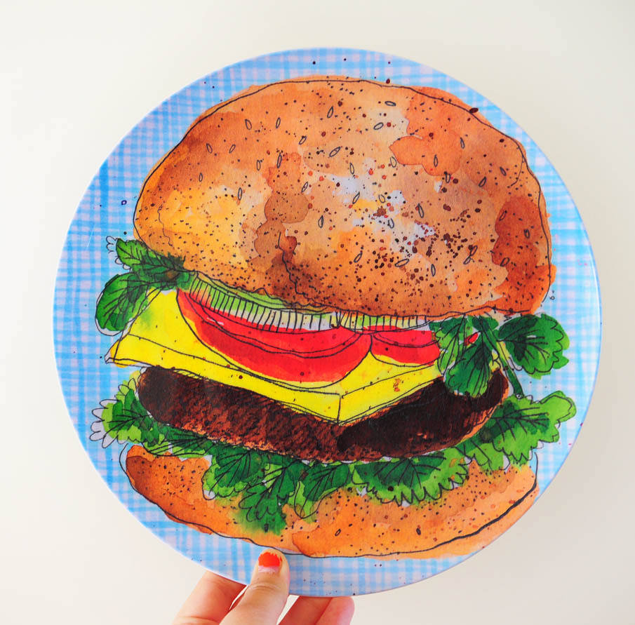 Burger Plate by Dawn Tan