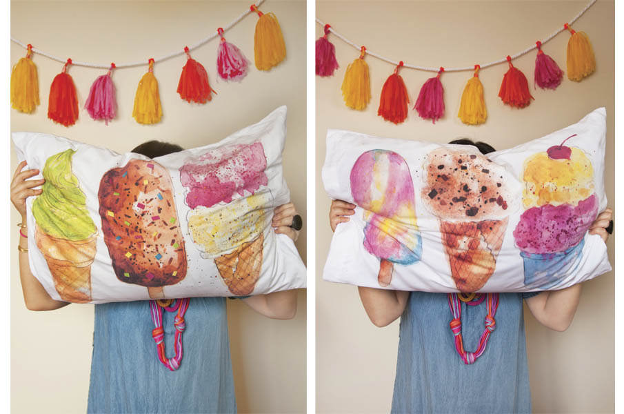 ice cream pillowcase by dawn tan