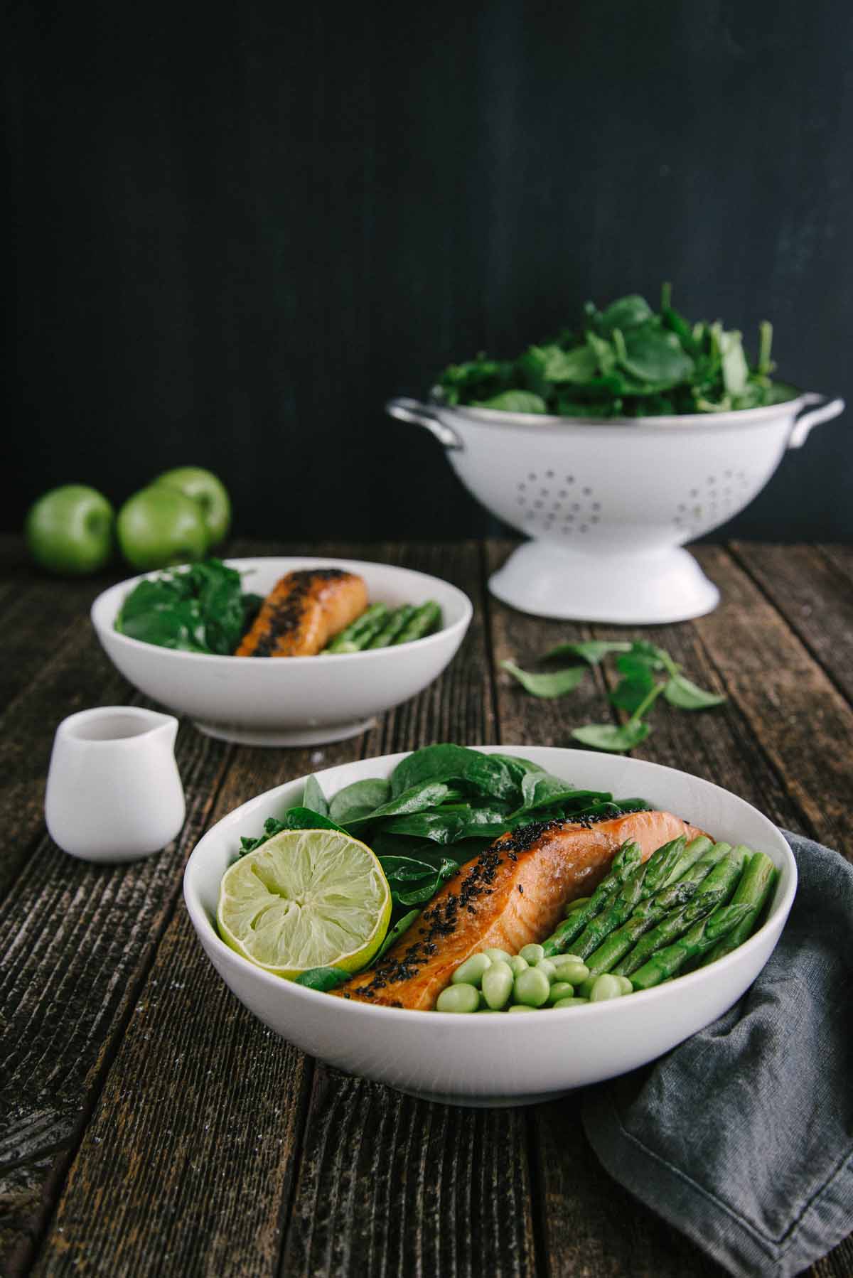 salmon soy bean salad