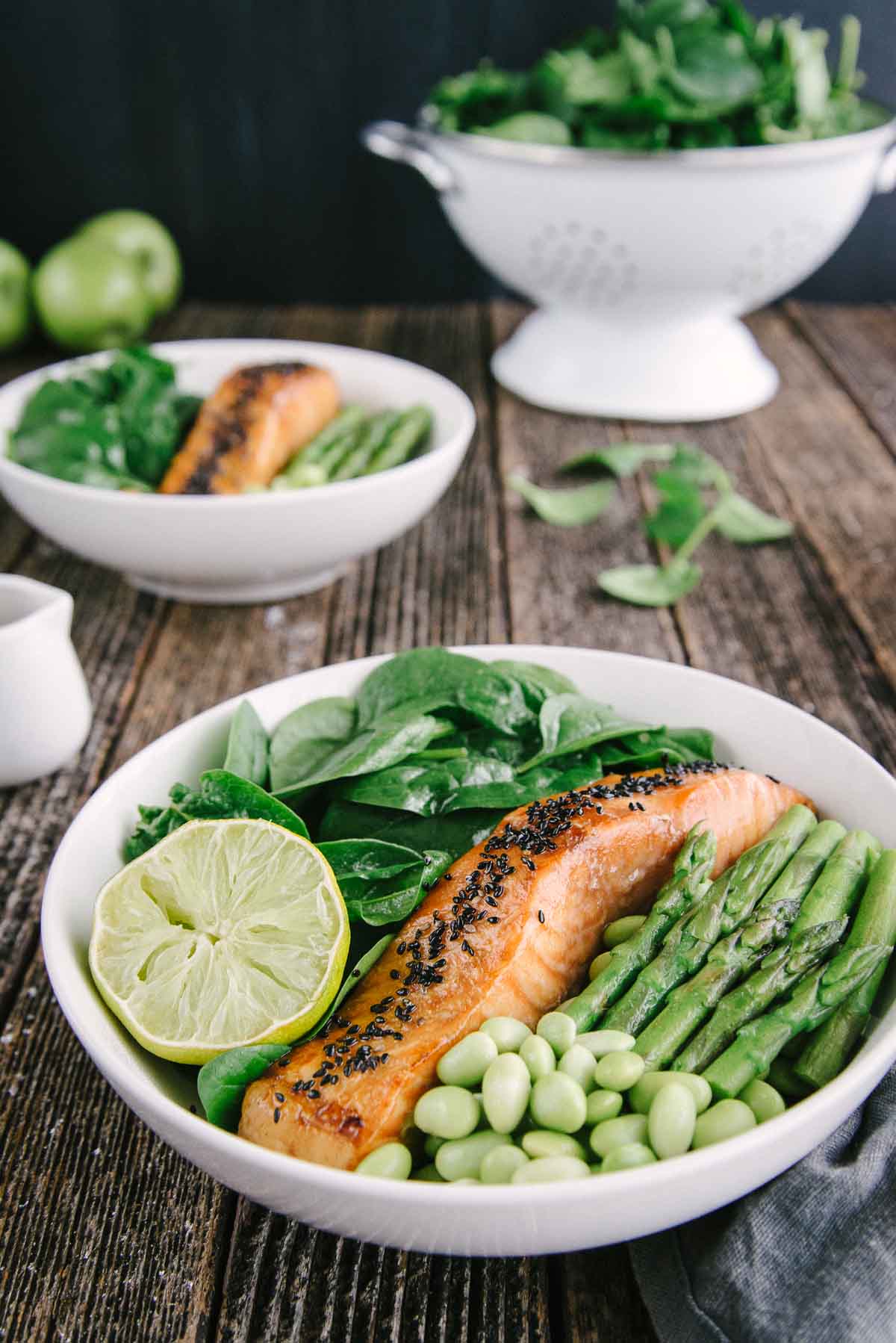 salmon soy bean salad